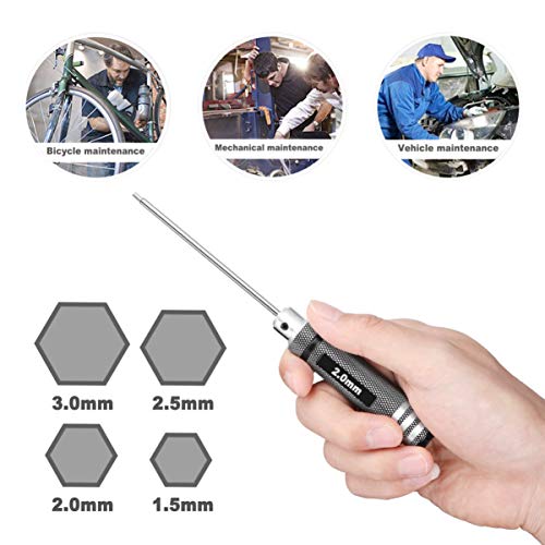 Kit de chave de fenda hexagonal ULTECHVO com 4 peças para helicóptero e bicicleta de controle remoto