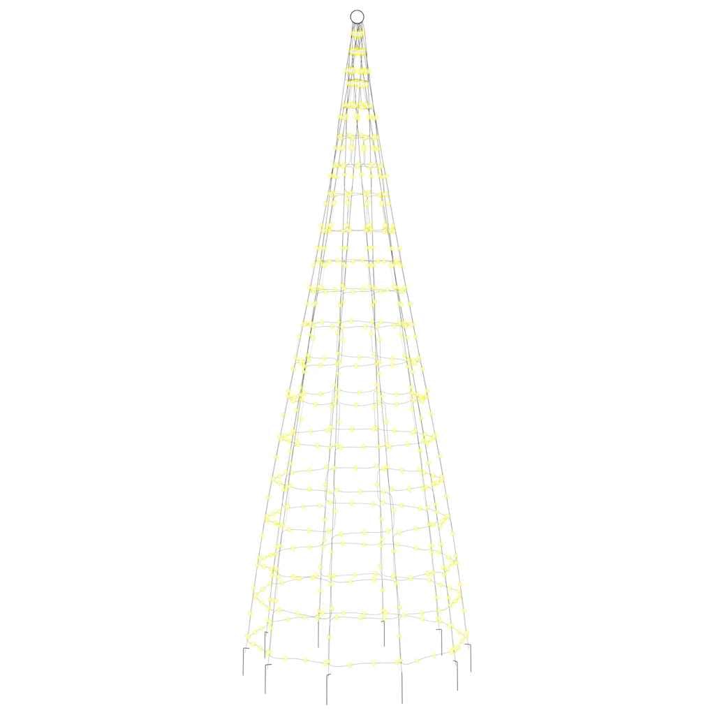 LED-Weihnachtsbaum 550 LEDs Warmweiß 300 cm Kupfer Eisen mit 8 Lichteffekten, energiesparend, wasserdicht IP44, für Fahnenmast, Garten, Balkon, Terrasse, festliche Weihnachtsbeleuchtung