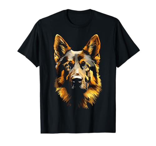 Deutscher Schäferhund Motiv Haustier Illustration Hund Deutscher Schäferhund T-Shirt