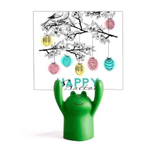 Décoration de Pâques Grenouille Cartoon Porte-Mémo en Forme d'Œuf et Oiseau