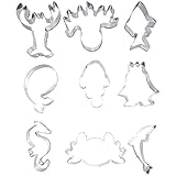 Cabilock Ausstechformen Edelstahl Meerestiere Ausstecher Spiegeleiform 9 Stück Eier Brot Kuchen Plätzchen Fondant Frühstück Plätzchenformen Ostern Party Festival Geburtstag Backzubehör