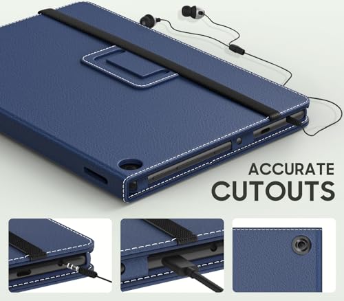 Image of MoKo Case Fits All-New Amazon Kindle Fire HD 10 & 10 Plus Tablet (13th /11th Generation, 2023 /2021 Release) 10.1 inch - Slim Folding Stand Cover with Auto Wake /Sleep, Indigo