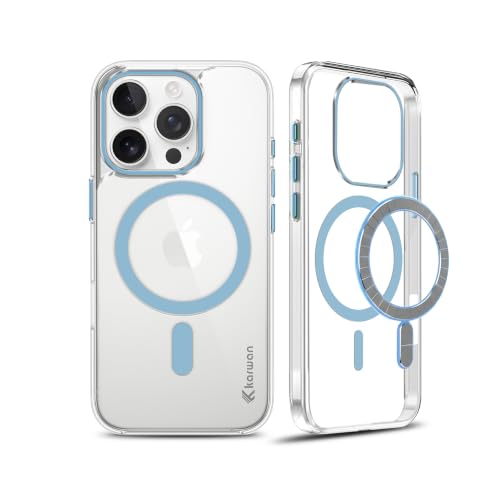 Image of KARWAN Crystal Clear Transparent Back Cover Case with Camera Protection,Compatible with iPhone 14 Pro Max, Anti Yellow Clear Shockproof Scratch Resistant Case with Magnetic MagEaze Wireless Charging