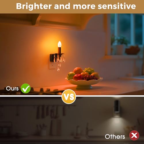 2-Count L LOHAS LED Dimmable Chandelier-Style Candle Night Lights w/ Dusk-to-Dawn Sensor (Amber or Warm White) $14.99 ($7.50 each) - image 7