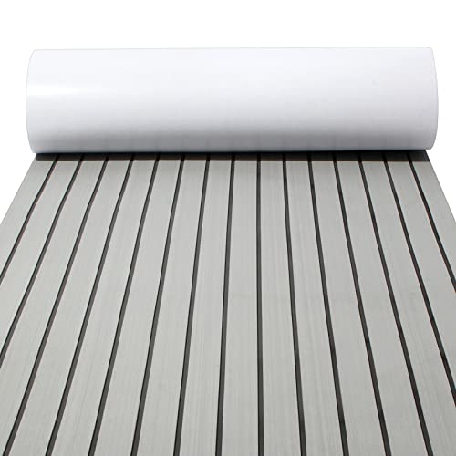 WEAFRICTCH Teca Sintetica Barco, Suelo de Barco, Hoja de Cubierta de Barco, Suelo de Espuma EVA de Teca, Estera Antideslizante Alfombra ​autoadhesiva Tapetes para Yates Kayak Marina RV-240x90cm