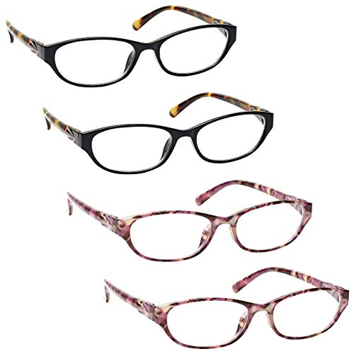 The Reading Glasses Company La Société Lunettes De Lecture Noir Brun Rose Lecteurs Valeur Pack 4 Designer Style Femmes Dames Charnières Ressort RRRR69-1144 +1,00 Cover