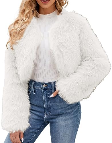 Gabardinas para Mujer,Abrigo Cálido de Pelo Sintético Liso,Ropa d...
