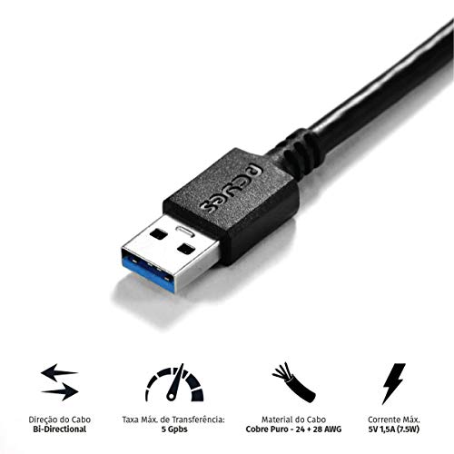Cabo Usb A 3.0 P/ Micro B 3M - Puamcm3-3, PCYES, 29295