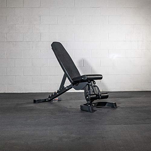 Titan Fitness Adjustable FID (Flat/Incline/Decline) Bench, 1,500 LB Capacity, Black, Weight Training Bench