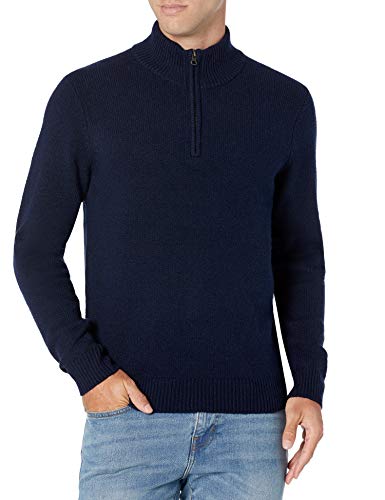 Amazon Essentials AE-M-F20-SWT-108-BLUEN-LARGE Men'S Long-Sleeve Soft Touch Quarter-Zip Sweater thumb #1