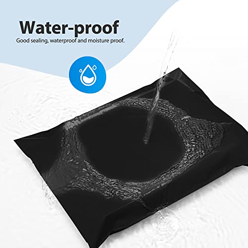 Image of Fuxury 2000 Pcs 12x15.5 inch Poly Mailers,Waterproof Mailing Envelopes for Clothing, Strong Adhesive Poly Shipping Postage Bags for Small Business(Black)