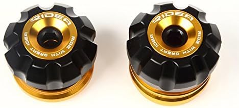 RIDEA アクスルスライダー 前後兼用 ゴールド [AS-B06B06-GD] [YAMAHA YZF-R25/YZF-R3/MT
