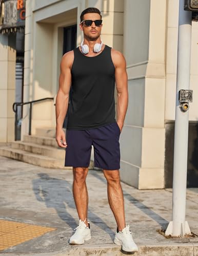 COOFANDY Men's Workout Tank Tops UPF 50+ Sleeveless Gym Muscle Shirts Cooling Quick Dry Bodybuilding Tanks for Swim Beach4