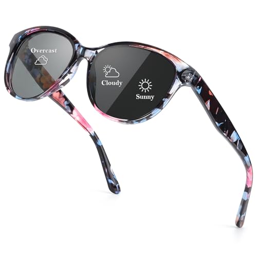 Myiaur Photochromic Polarised Sunglasses for Women UV400 Protection
