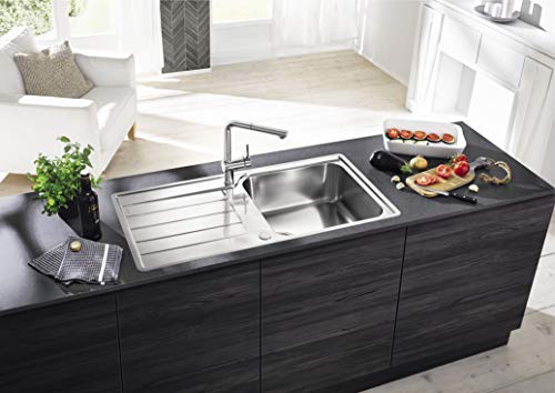 BLANCO CLASSIMO XL 6 S-IF | Edelstahl | Einbauart: Einbau von Oben & Flächenbündig | reversibel | für 60 cm breite Unterschränke | Widerstandsfähig gegenüber Kratzern