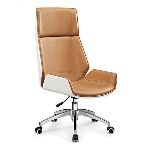 ZLAHY E-sports chair Chair High Back To Work In An Office Computer Chair Household Genuine Leather Class Chair Boss Swivel Chair Meeting Chair,A8