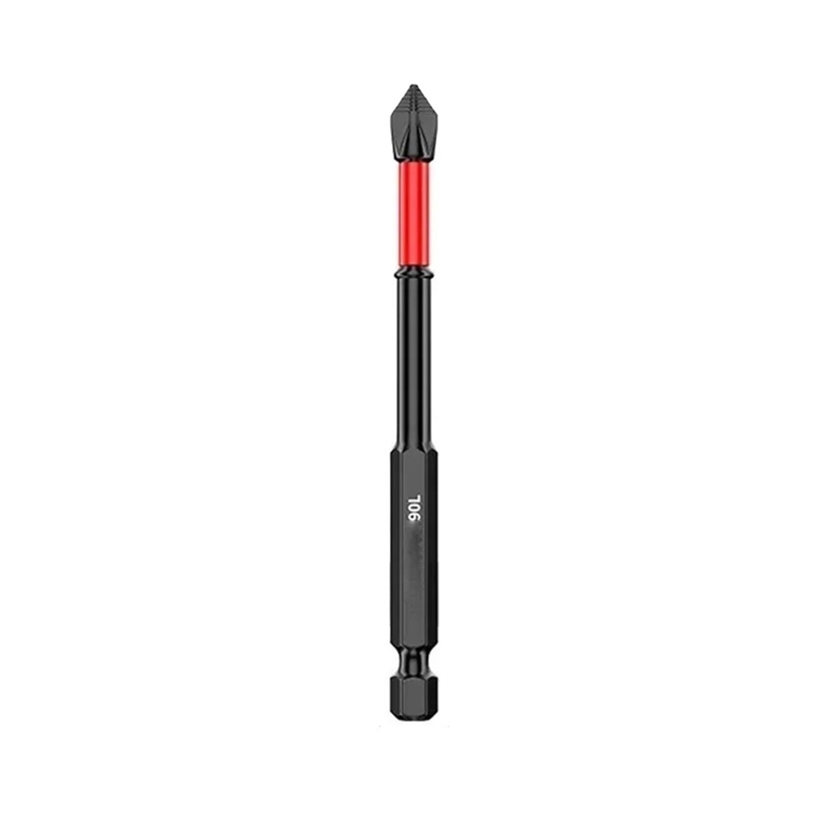 Uayplmbi 90Mm 1/6Pc 25-150Mm Non-Slip Cross Screwdriver Ph2 Batch Head High Hardness Impact Bits Hand Tool