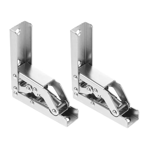 ASAKKURA 2個 折りたたみ棚受け具 隠し家具ヒンジ 耐久性と実用性のある製 ドア用折れ曲がりブラケット 家具修理 補修向け