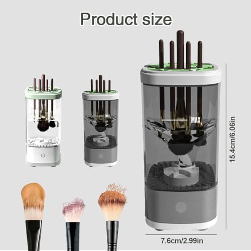 HorizonMart - Automatic Makeup Brush Cleaner Machine - Fast Dryer & Deep Cleaning Tool for All Brush Sizes, Portable & Easy to Use.