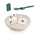 9.8 Inch Banneton Proofing Basket 3-in-1 Set with Scraper and Liner, Round Brotform Bread Dough Proofing Rattan Bowl, Sourdough Baskets for Rising Crispy Crust Baked Bread Making Shape Loaf Boules