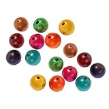 100 Stück farbige runde Holzperlen aus Holz Zwischenperlen for die DIY-Schmuckherstellung 20 mm Herstellung von Perlenschmuck (Color : Picture 6, Size : Size 6)