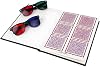 Libro de gráficos de prueba de visión estéreo, multifunción con 2 pares de gafas de prueba, diseño clasificado, 19 x 26 cm, para ambliopía y prueba de función visual 2