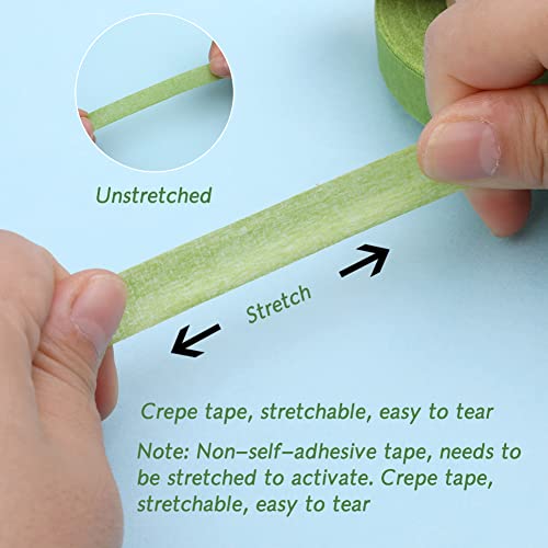 Socnitc 6 Rolls Floral Tape, 1/2" By 180Yard Green Floral Tape For Bouquet Stem Wrap Floral Arranging Craft Projects Corsages, Wedding Bouquet #TOP4