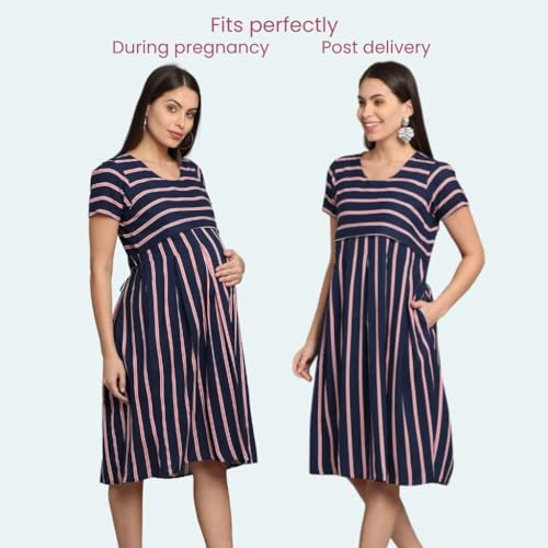 Image of Morph Maternity | Maternity Dresses for Women | Fits During Pregnancy & Post Pregnancy | Back Tie to Adjust