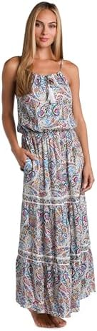 Sunshine 79 Women's Midi Dress Swimsuit Cover Up, Multi//Glam Paisley, Large