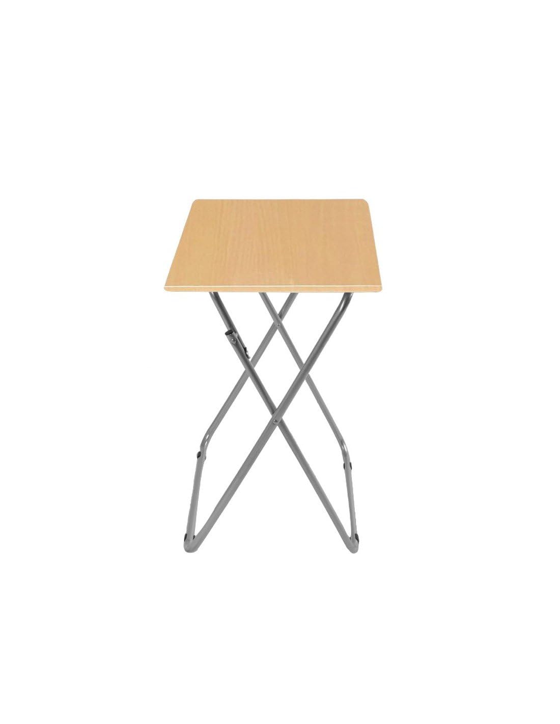Jardin202 - Mesa Plegable Portátil Rectangular – Mesa Auxiliar Abatible 48 x 38 x 66 cm | (Madera Natural)