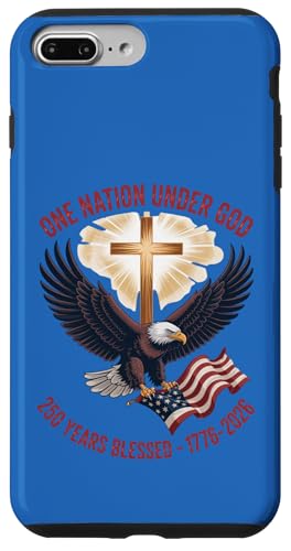 One Nation Under God 250 Years Blessed Patriotic Eagle �� �X�}�z�P�[�X iPhone 7 Plus/8 Plus �p