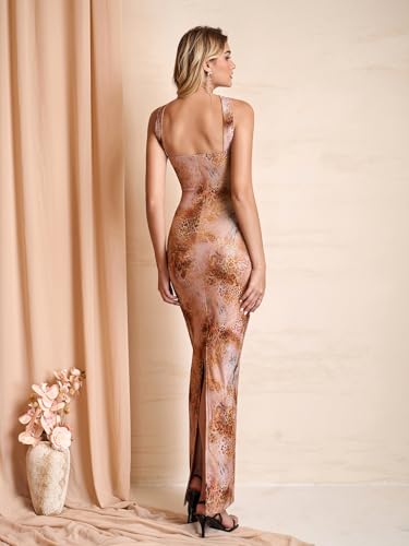 Image of HTZMO Women Elegant Summer Bodycon Maxi Dress Halter Neck Formal Wedding Guest Cocktail Party Long Dresses