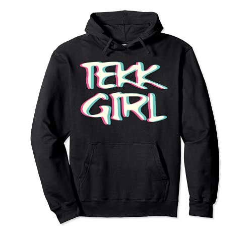 Tekk Girl Rave Techno Trippy EDM I Festival Hardcore Sudadera con Capucha
