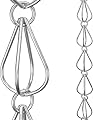 Monarch Rain Chains 90011 Teardrop Aluminum Rain Chain, 8-1/2 Feet Length, Mill Finish