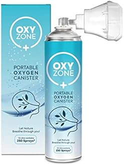 OXYZONE Natural OXYGEN in Portable Can (12 Litre) 250 Sprays