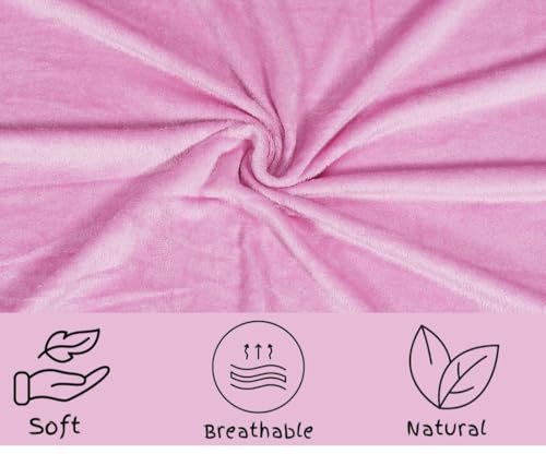 Image of Sands Premium Ultra Soft Woollen Pillow Cover Set of 2 for Winter with Zipper Closure, Cozy Pillow Case Perfect for Warmth, Flannel Warm Pillowcases, King size-18X28 Inches (Pink)