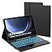 Produktbild Tastatur Hülle für Samsung Galaxy Tab S9 FE Plus /S9 Plus 12,4 Zoll - 7 Farbige Beleuchtung Touchpad Folio Tablet Cover - Beleuchtete Deutsches QWERTZ Layout Tastatur für Tab S9 FE+ /S9+ Schwarz