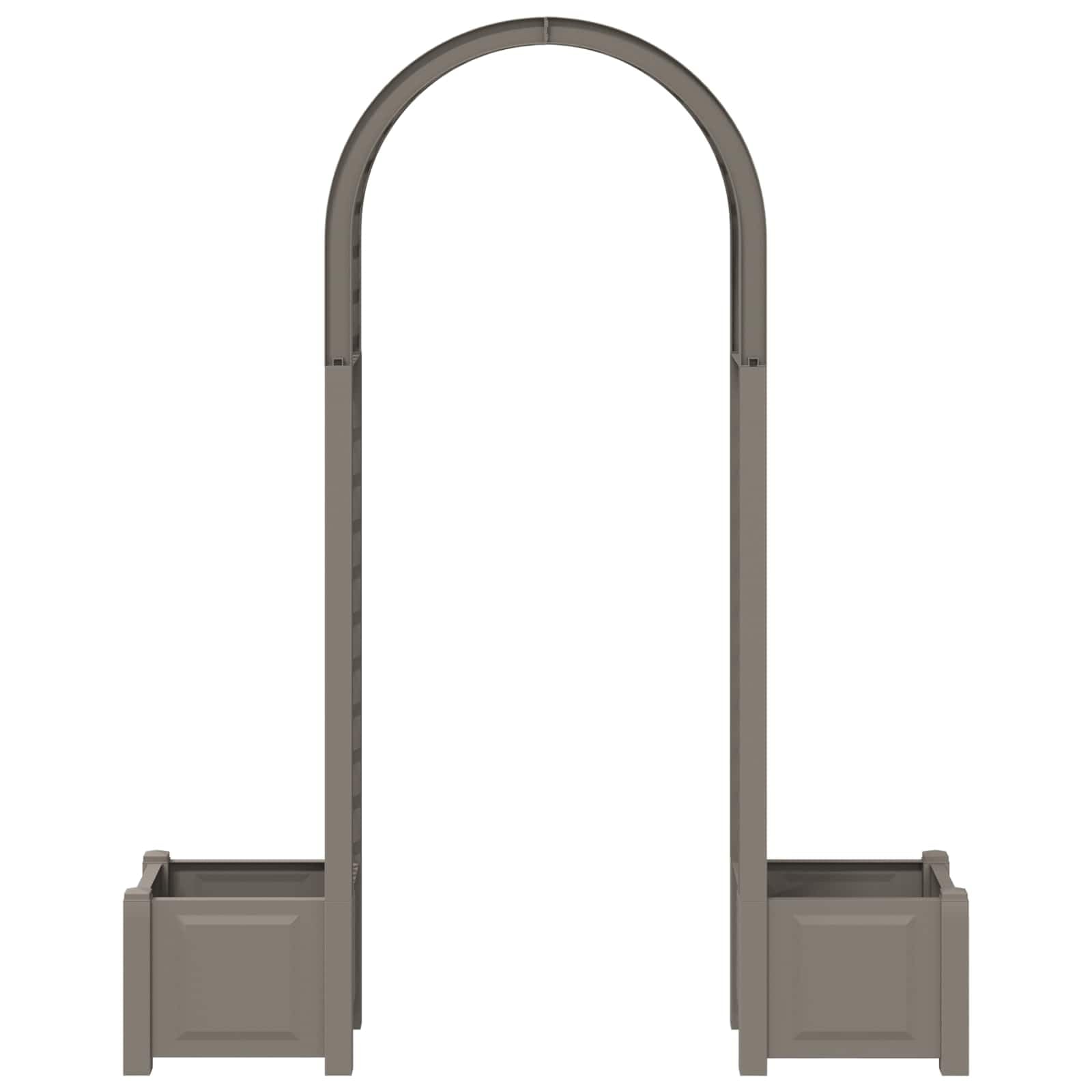 Arco per rose con fioriere, grigio, 207 cm | Aiuto per arrampicata per piante rampicanti, montaggio senza attrezzi, per giardino e terrazza