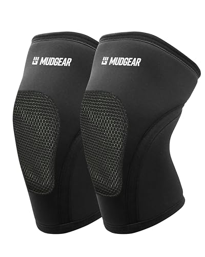 MudGear Knee Pads, Durable & Lightweight Compression Knee Sleeves with Silicone Grip for Obstacle Course Racing, Tactical Training, Spartan Race, Mud Runs, Ninja Warrior, Fitness & Workouts, X-Large