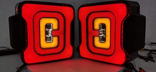 SXMA Luces traseras LED de marcha atrás, luz intermitente, color negro, para Je ep W Ranger 2007-2017 (versión europea)