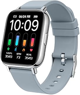 Smart Watch Men Women, 1.69" Fitness Tracker with Sleep/Heart Rate Monitor, Calorie/Step Counter Fitness Watch 24 Sports Modes, Shared GPS Smartwatch, I-PX68 Waterpoof Activity Tracker for Android iOS
