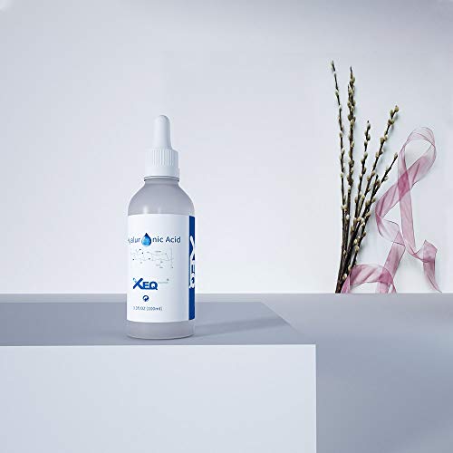 XEQ Hyaluronic Acid Serum for Skin 3.38 Fl.Oz- Pure Highest Quality, Natural, Anti-Aging Wrinkle Formula Hydration & Moisture for Dry Skin & Fine Lines Triple Strength Intense Care Hydrate Skin