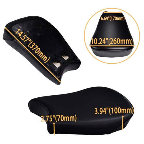 Image of Chikia CT200U-EX 15 inch Seat with bolts Compatible with Coleman CT200uex ct200u-ex CT200U-EXR 200cc Trail Mini bike 196cc bike Cushion Replacement Seat