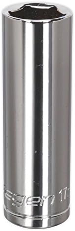 Siegen S0673 WallDrive® Socket 17mm Deep 1/2"Sq Drive, Silver