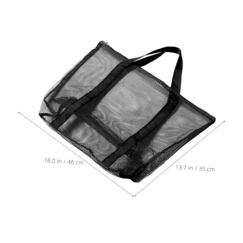 PartyKindom Family Beach Gear Large Capacity Mesh Tote Bag Transparent Single Shoulder Carrier for Travel Shopping and Beach Activities2