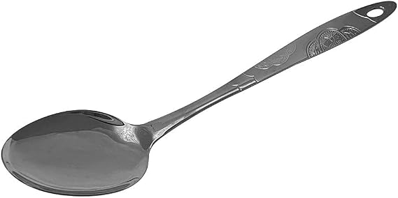 6 Pc Set 12.5 Stainless Steel Basting & Serving Spoon, Buffet Utensil for Cooking, Serving, Catering & Commercial Kitchen Use