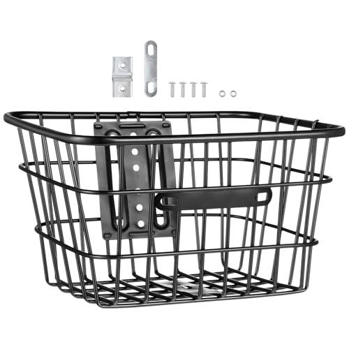 BESPORTBLE Metal Bike Basket Front Pink Bike Basket Organizer Sturdy Wire Storage