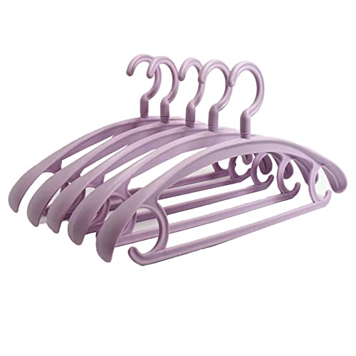 Lot de 10 cintres en plastique extra épais avec épaules larges, rotation à 360 degrés, antidérapants, parfaits pour un usage quotidien - Violet Cover