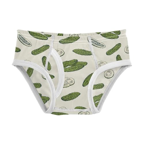 Boys' Exclusive Briefs Toddler Underwear 95% Combed Cotton Boxerbriefs 2T Cucumber Pattern 71