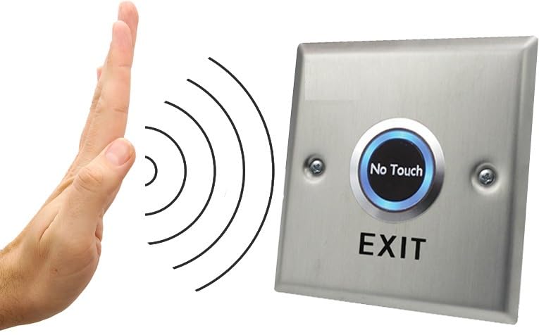 Hanutech IR No Touch Door Release Exit Button NO/NC/COM Sensor Switch w LED Indicator for Access Control 115X115X115mm Panel 12VDC 3A-picture-25